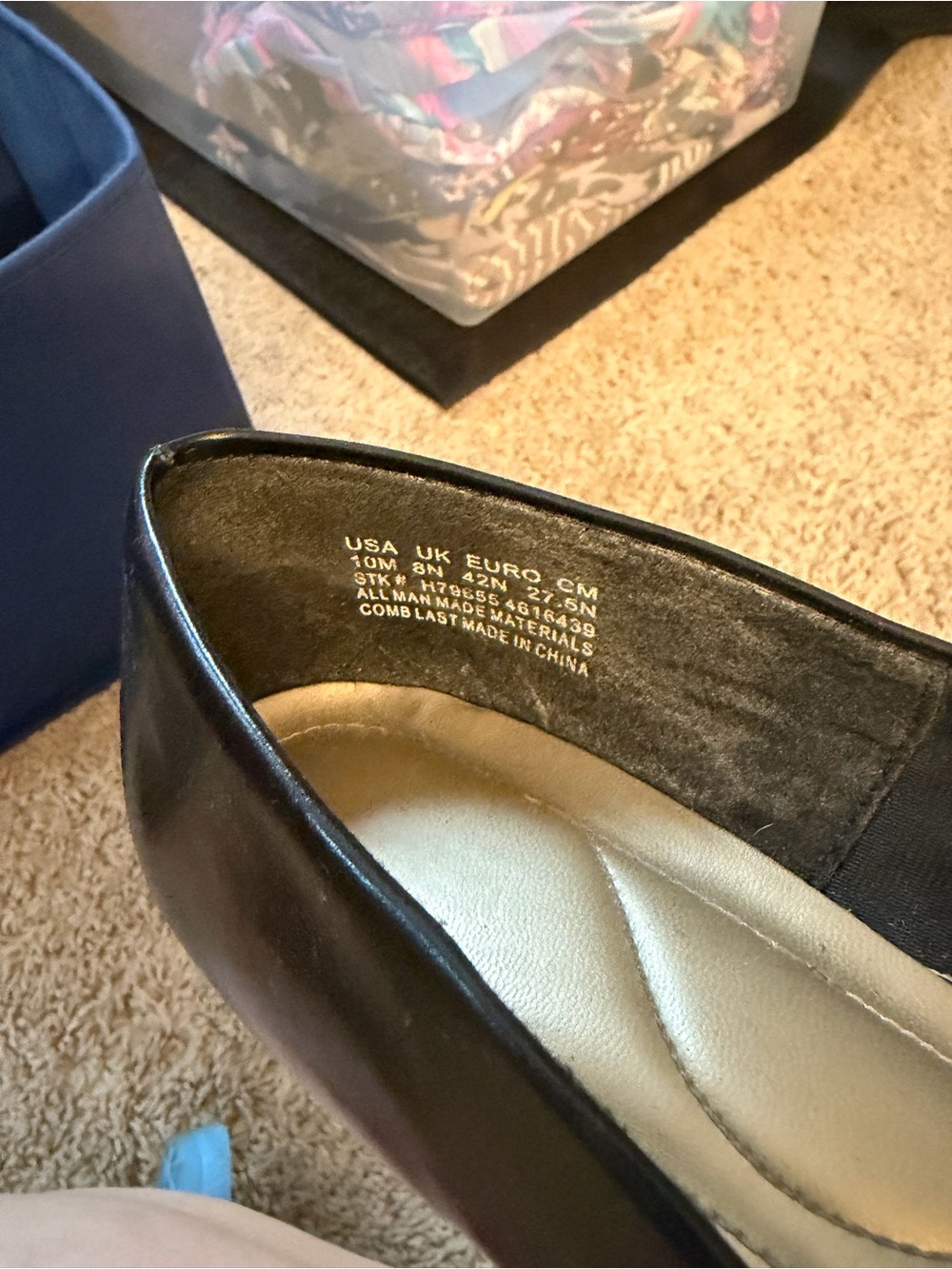 Soft Style Black Leather Women's Slip-On Flats with Cushioned Insole - Picture 3 of 3